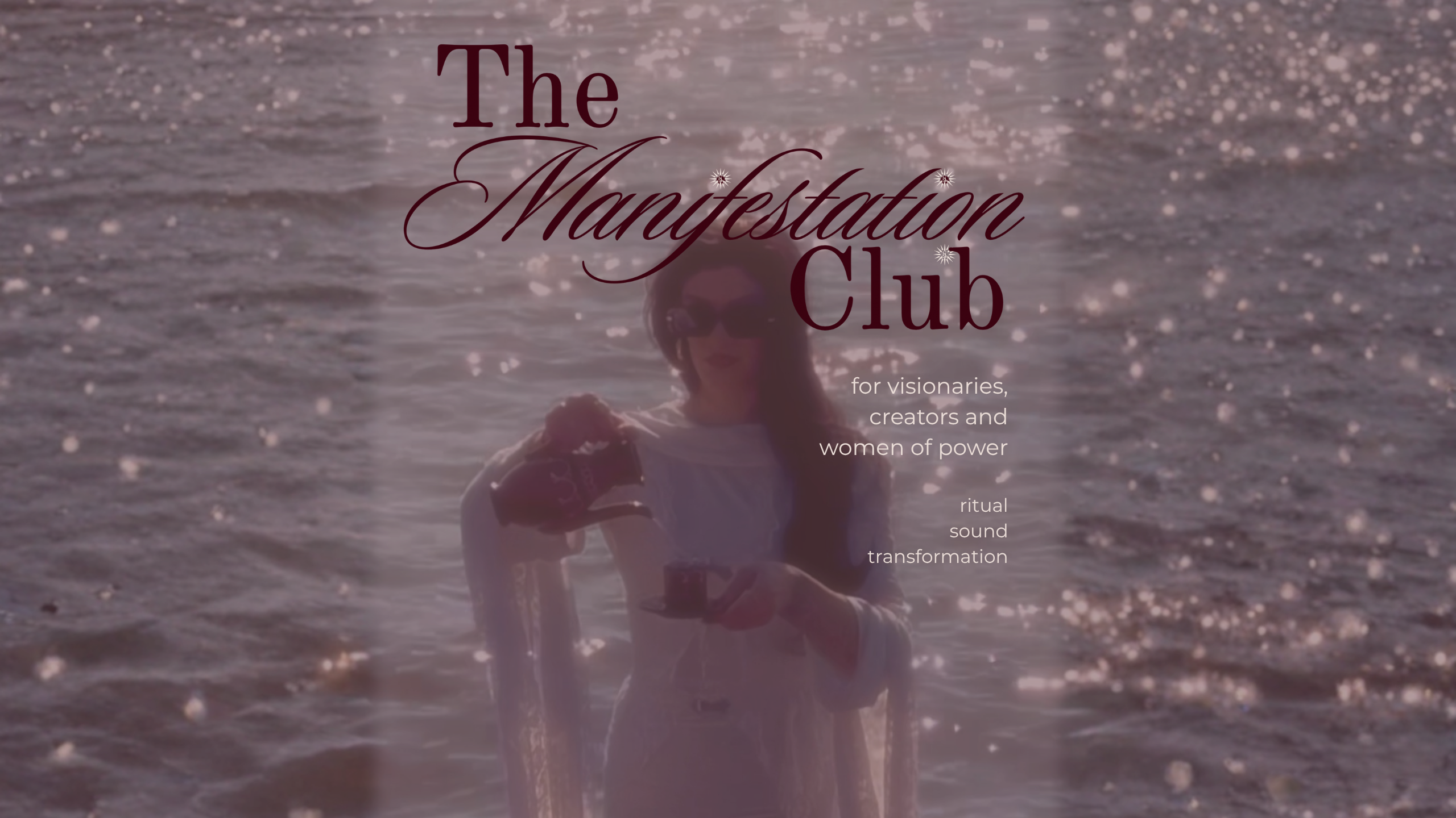Load video: manifestation club introduction. a club for the whimsical, artsy, purpose driven, heartled woman, ready to manifest her dreams and use music, ancient tools, shadow work and somatic tools to clear your energy in your body and shift onto a new timeline.
